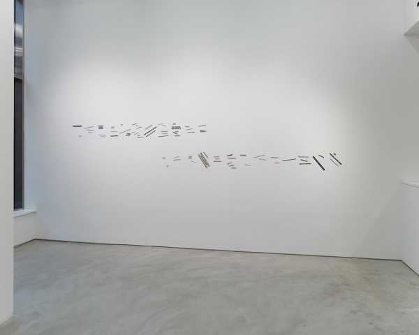 Cutting Out the New York Times, newspaper poems by Lorraine O’Grady. Installation view, Alexander Gray Associates, New York, 2015.