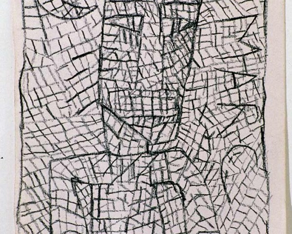 The Black and White Show, artwork of artist Marc Eisenberg, Self Portrait.