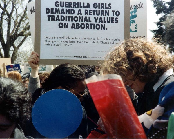 1992, Women's Action Coalition (WAC) contingent, pro-choice March on Washington, photo by Lorraine O'Grady.