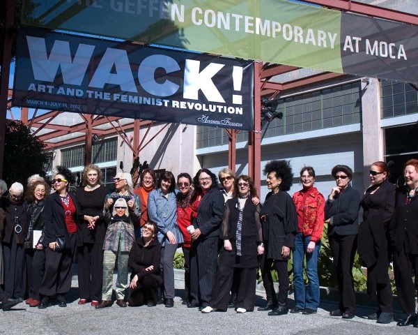 2007, WACK! Art and the Feminist Revolution, artists group photo, O'Grady fifth from right, photo by Brian Forrest.